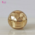 Ball Shape Acrylic Cream Jar with Diamond Surface